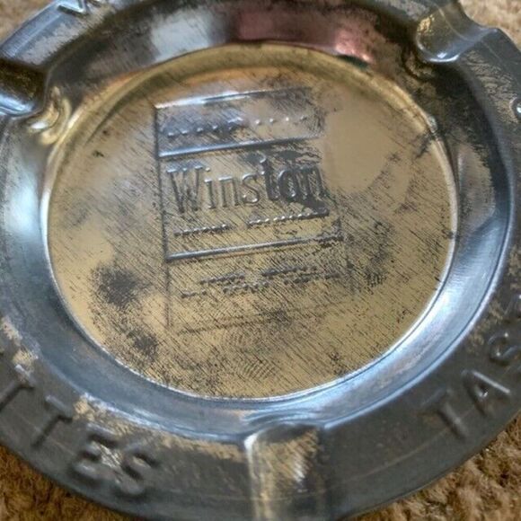 Winston Vintage Tin Ashtray - Picture 2 of 4
